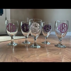 Vinyl monogram wine glass